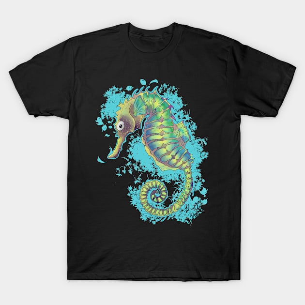 Seahorses - Steed of the depths T-Shirt by KyasSan